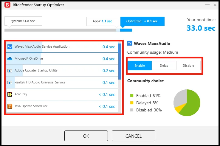 เครื่องมือเพิ่มประสิทธิภาพ Windows Boot Startup