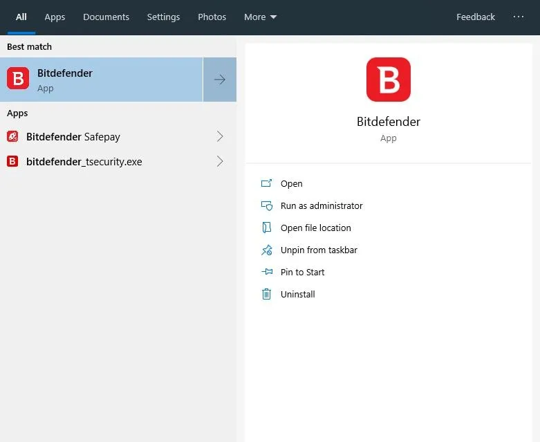 Bitdefender Main Interface-min